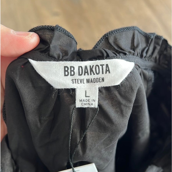 NWT BB Dakota by Steve Madden Ruston Textured Long Sleeve Shift Minidress L - Picture 6 of 8